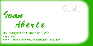 ivan aberle business card